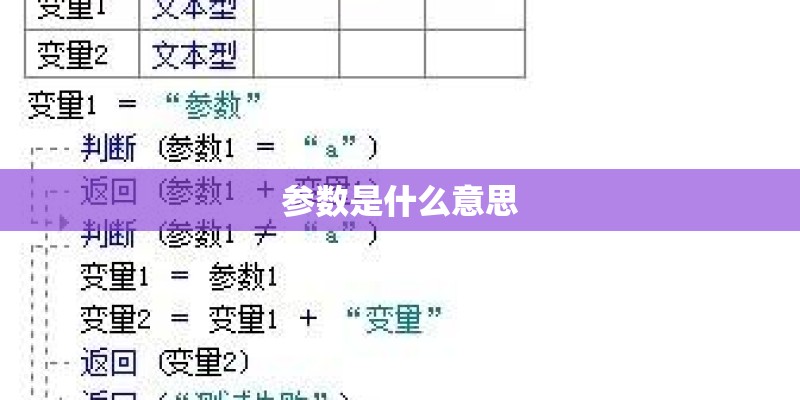 参数是什么意思